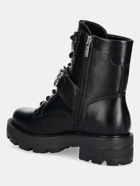 Guess workery YANZY damskie kolor czarny na płaskim obcasie FLTYNZ ELE10