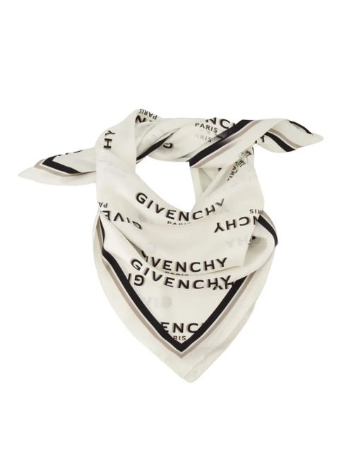 Givenchy Shadow logo-printed scarf - White