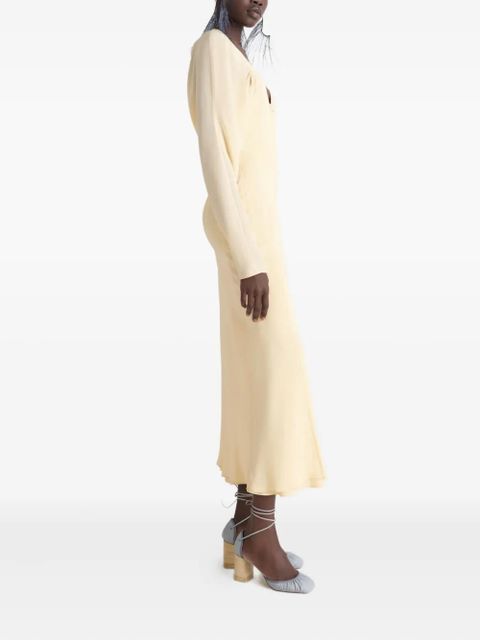 LEMAIRE half-zip raglan-sleeve midi dress - Yellow - zdjęcie produktu nr 2