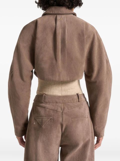 Manière De Voir Elya balloon-sleeve jacket - Neutrals