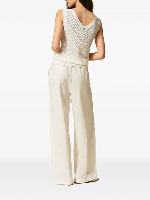 TWINSET high-rise palazzo pants - White