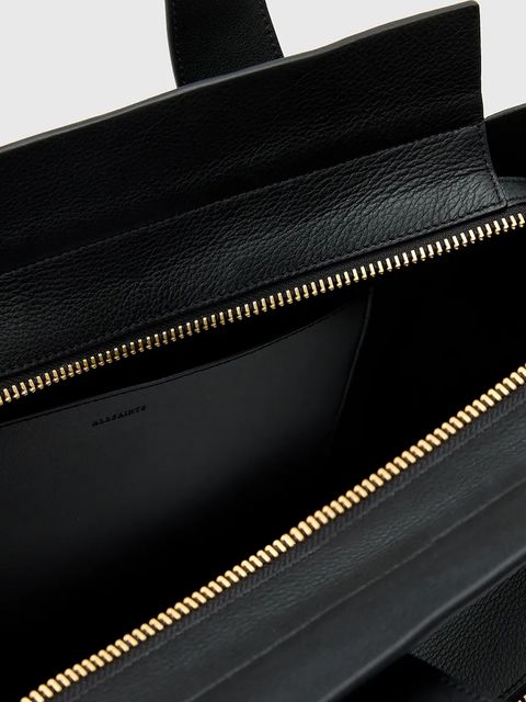 AllSaints torebka skórzana PEREZ kolor czarny W392XD - zdjęcie produktu nr 2