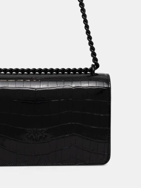 Pinko torebka skórzana kolor czarny 100074 A1SY