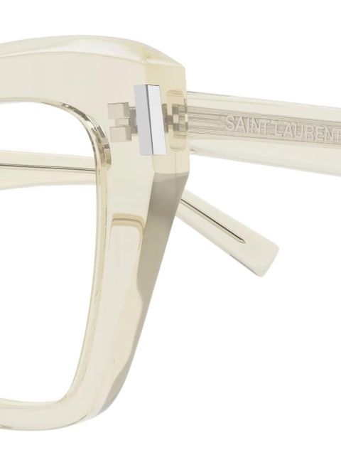 Saint Laurent Eyewear geometric lasses - Neutrals
