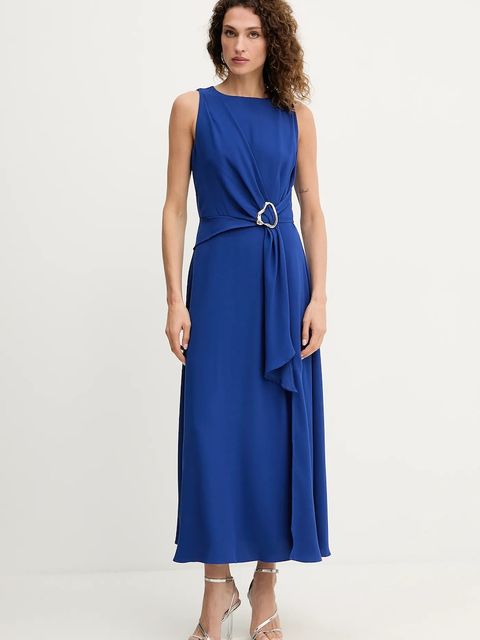 Morgan sukienka kolor niebieski maxi rozkloszowana RERTI - zdjęcie produktu nr 1