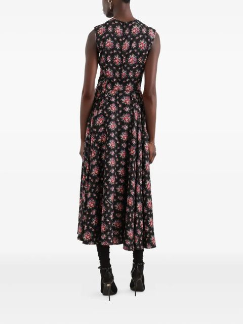 Dolce & Gabbana floral midi dress - Black