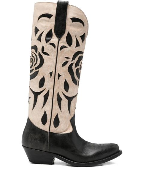 Golden Goose 40mm Wish Star embroidered cowboy boots - Black - zdjęcie produktu nr 1