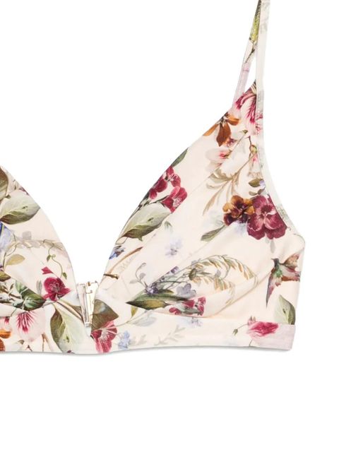 ZIMMERMANN Patience Tuck Plunge bikini - Neutrals