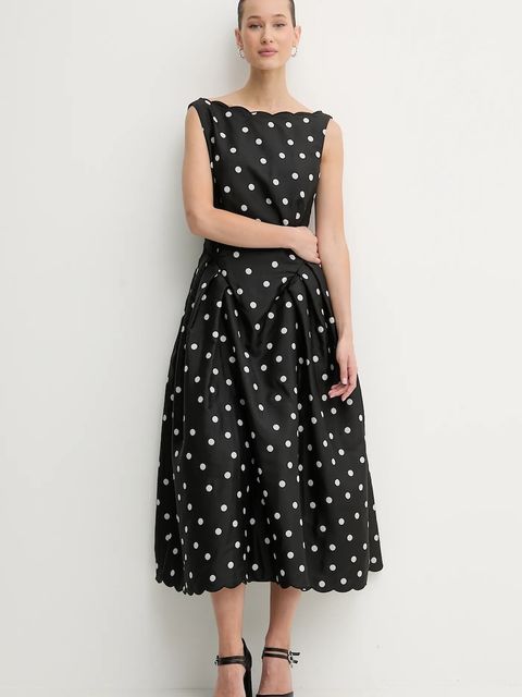 Stine Goya sukienka kolor czarny midi rozkloszowana SG-PS26-D199-2451 - zdjęcie produktu nr 2