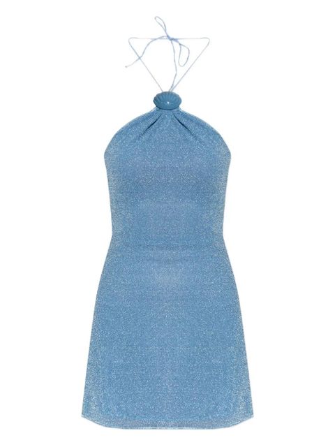 Oséree halter-neck mini dress - Blue