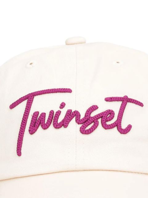TWINSET logo-embroidered baseball cap - Neutrals