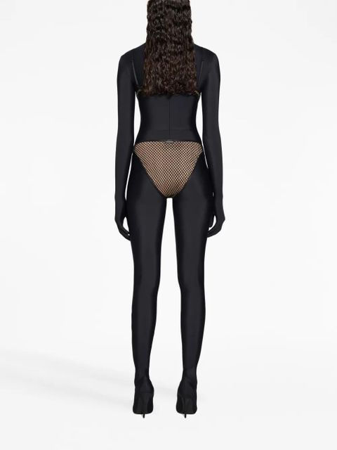 Balenciaga mesh-detail triangle bra - Black