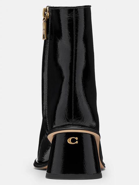 Coach botki skórzane Gigi Glazed damskie kolor czarny na słupku CCH46 - zdjęcie produktu nr 2