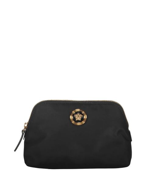 Versace logo-plaque make-up bag - Black