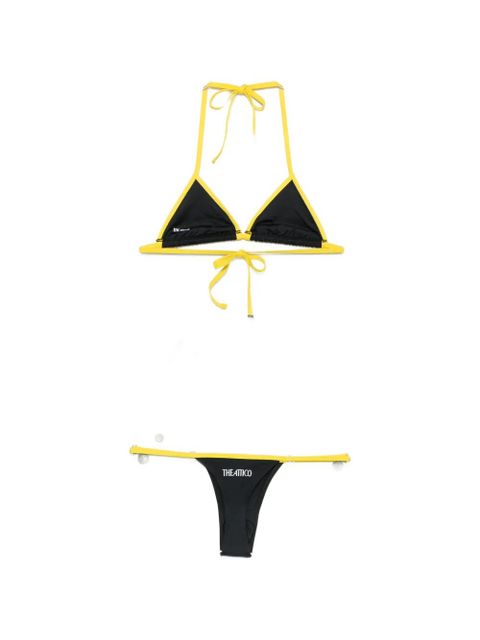 The Attico logo-print triangle-cup bikini - Black - zdjęcie produktu nr 2