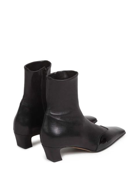 KHAITE patent leather boots - Black