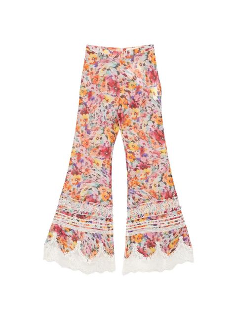 ZIMMERMANN Luna floral lace trousers - Pink - zdjęcie produktu nr 1