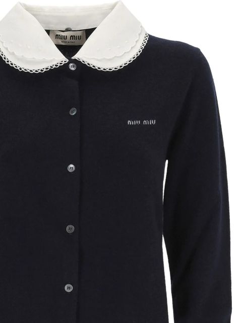 Miu Miu round-collar cardigan - Blue