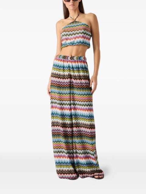 Missoni zigzag-pattern halter-neck top - Green