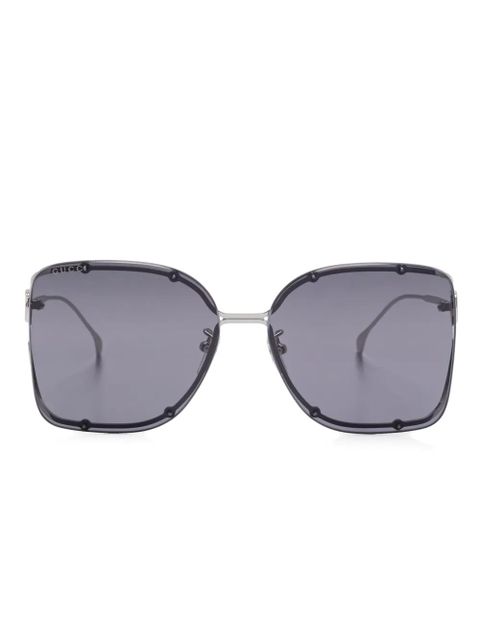 Gucci Eyewear oversize-frame sunglasses - Grey - zdjęcie produktu nr 1