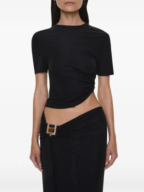 Christopher Esber Bezel Cascade Quartz long skirt - Black