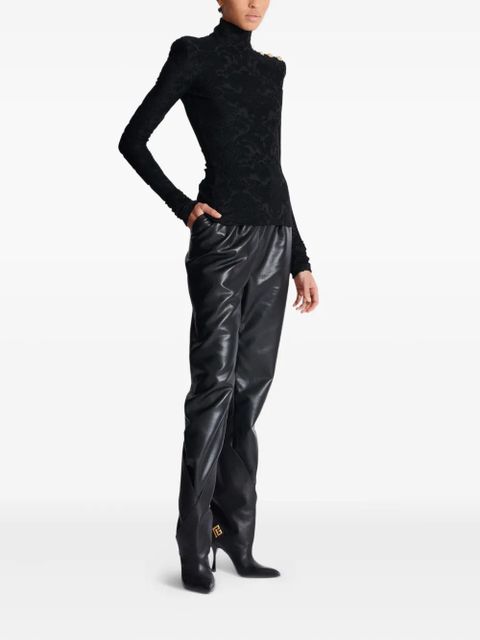 Balmain baroque-pattern long-sleeved top - Black - zdjęcie produktu nr 2