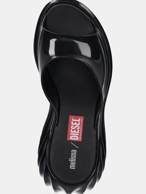 Melissa klapki MELISSA PLATFORM DIESEL AD damskie kolor czarny na platformie M 36152