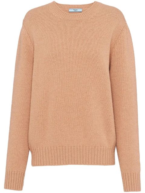 Prada triangle-logo wool jumper - Brown - zdjęcie produktu nr 1