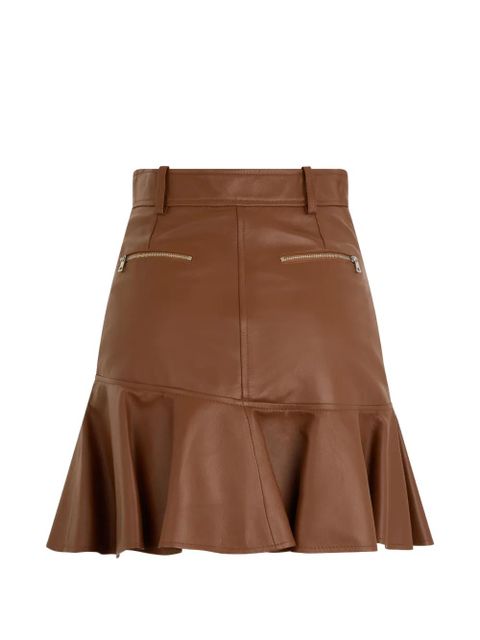 Valentino Garavani ruffle-hem mini skirt - Brown - zdjęcie produktu nr 2