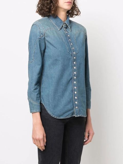 Zadig&Voltaire Thelmus long-sleeve denim shirt - Blue