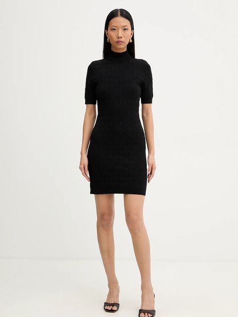 MICHAEL Michael Kors sukienka kolor czarny mini dopasowana MF58393JWV