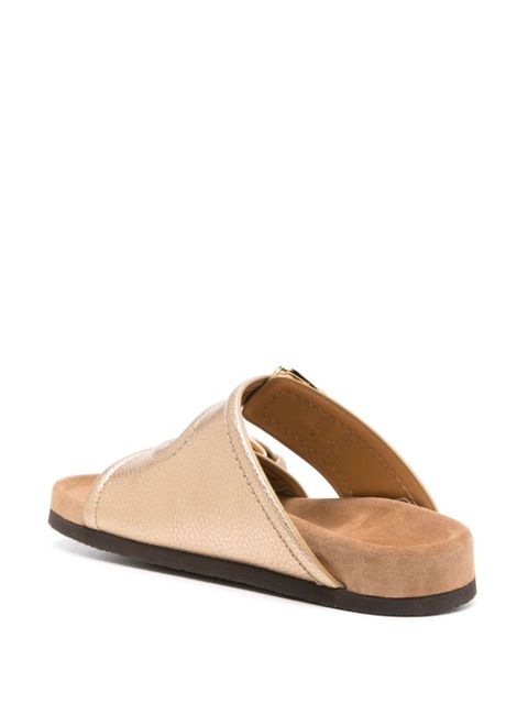 Valentino Garavani Fussbet double-strap slides - Gold