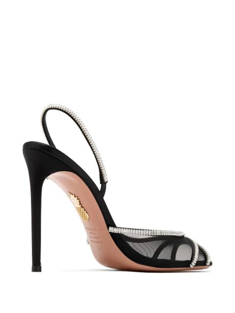 Aquazzura mesh embellished sandals - Black