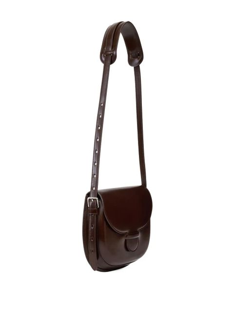 LEMAIRE Cartridge leather crossbody bag - Brown