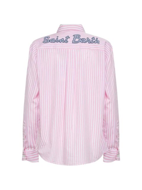 MC2 Saint Barth striped button-down cotton shirt - Pink - zdjęcie produktu nr 2