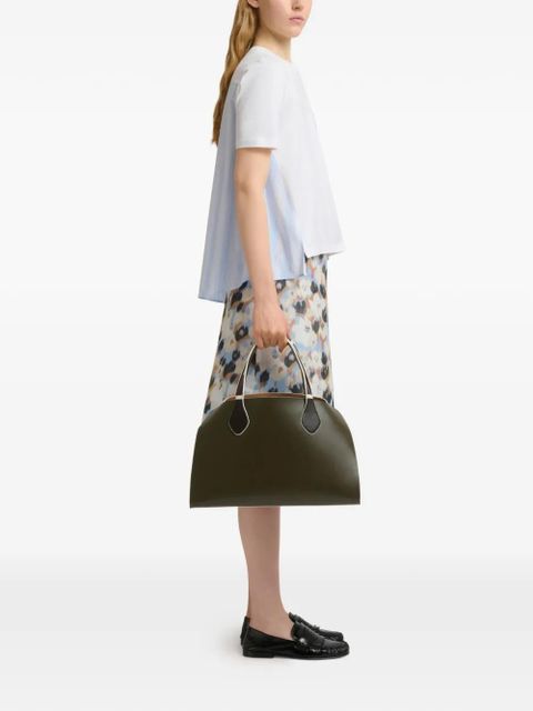 Marni medium Overlap contrast-trim tote bag - Green - zdjęcie produktu nr 2