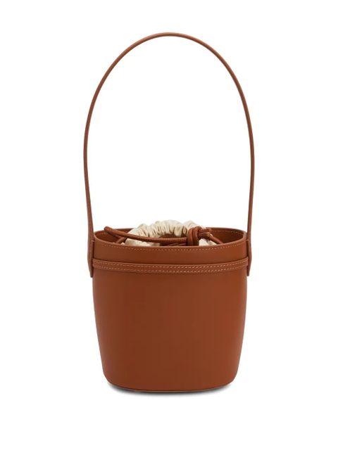 Self-Portrait bow-embellished bucket bag - Brown - zdjęcie produktu nr 2