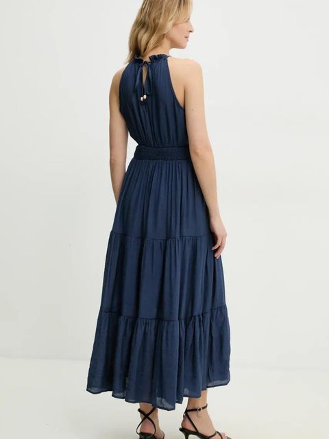 Answear.LAB sukienka kolor granatowy maxi rozkloszowana - zdjęcie produktu nr 2