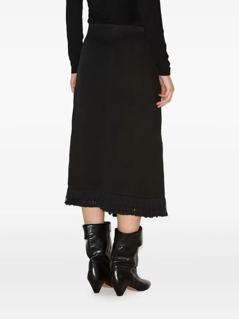 ISABEL MARANT tassel-hem midi skirt - Black - zdjęcie produktu nr 2