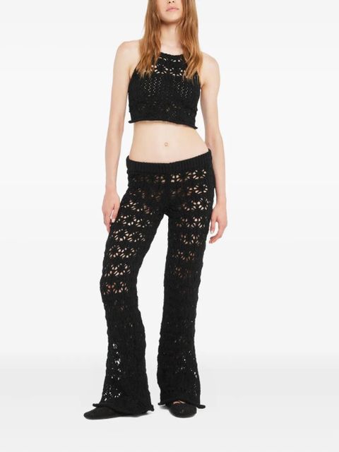 Alanui Lagoon Romance crochet halterneck top - Black - zdjęcie produktu nr 2