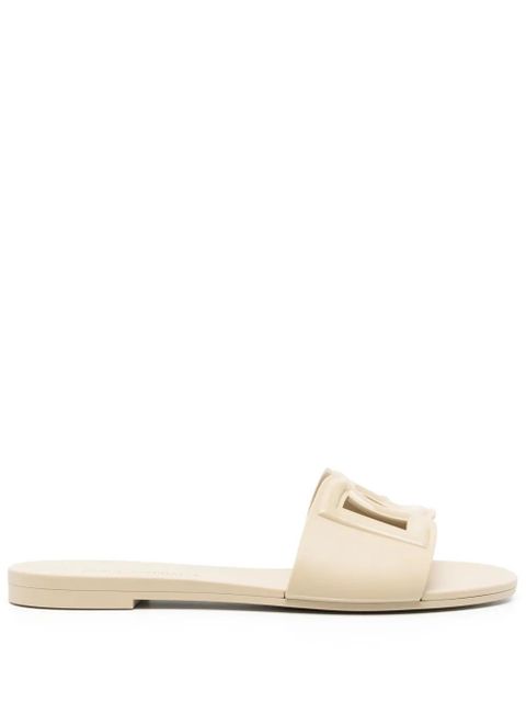 Dolce & Gabbana Bianca DG-logo slides - Neutrals - zdjęcie produktu nr 1