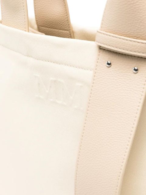 Max Mara logo-embossed tote bag - Neutrals