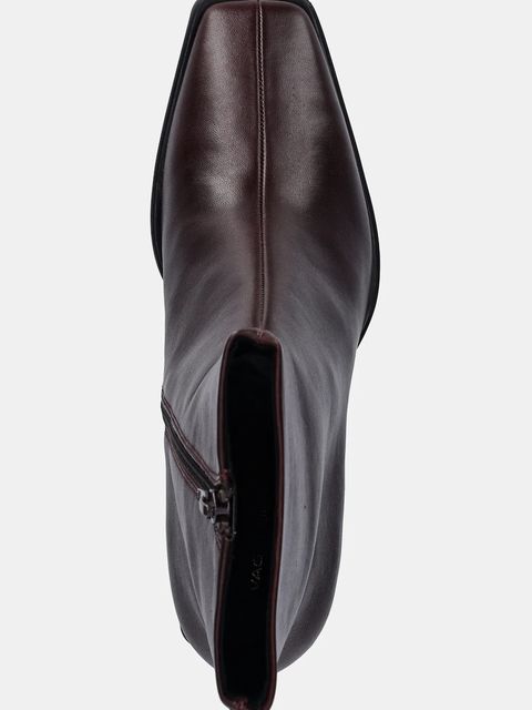 Vagabond Shoemakers botki skórzane HEDDA damskie kolor bordowy na słupku 5002-001-44