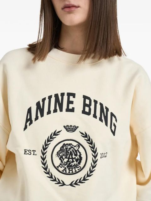 ANINE BING logo-print sweatshirt - Neutrals