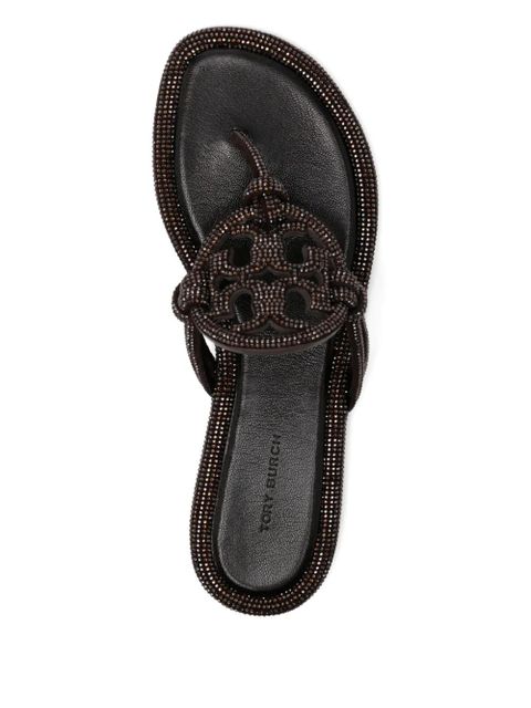 Tory Burch crystal embellished sandals - Brown