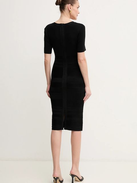 Herve Leger sukienka Marianne kolor czarny mini dopasowana MSB8518700