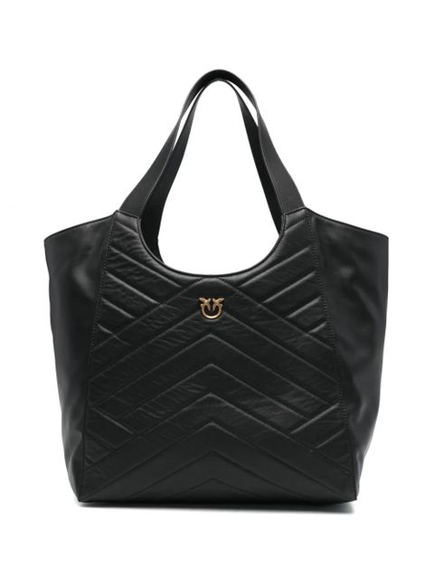 PINKO quilted leather tote bag - Black - zdjęcie produktu nr 1