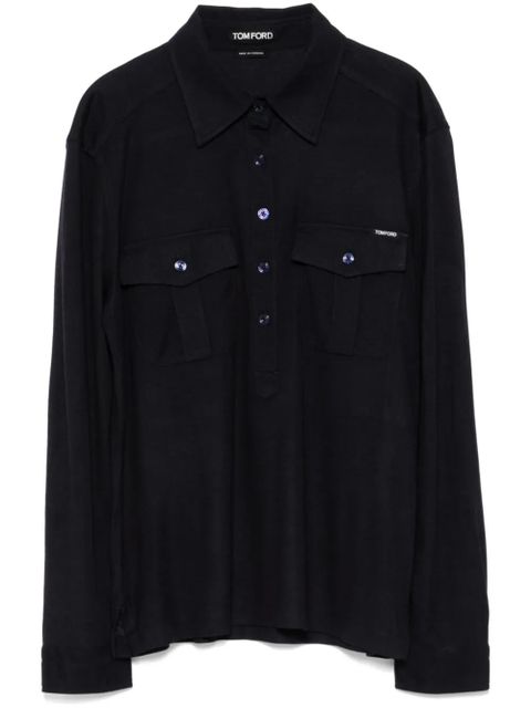 TOM FORD military shirt - Blue - zdjęcie produktu nr 1