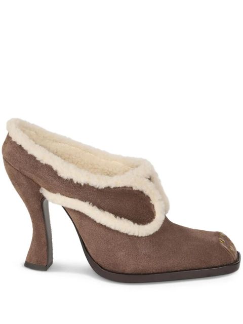 ETRO 105mm shearling-trimmed suede mules - M0696 - zdjęcie produktu nr 1