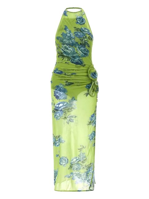Magda Butrym floral-print side-slit midi dress - Green - zdjęcie produktu nr 1